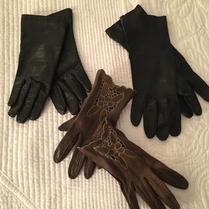 3 pair Vintage leather gloves